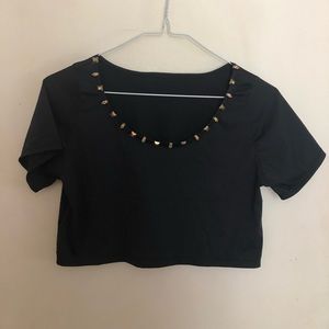 Black crop top